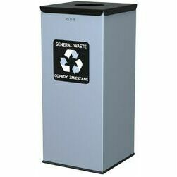 Atkritumu kaste EKO SQUARE 60L melna dažādiem atkritumiem