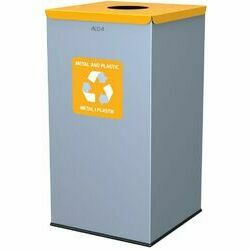 Atkritumu kaste EKO SQUARE 90L dzeltena metālam un plastmasai
