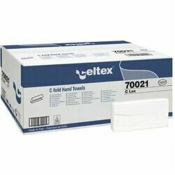 Celtex hand towels in sheets C Lux, 2 layers 23x32cm (narrow 9cm) 152 sheets white (20/800)